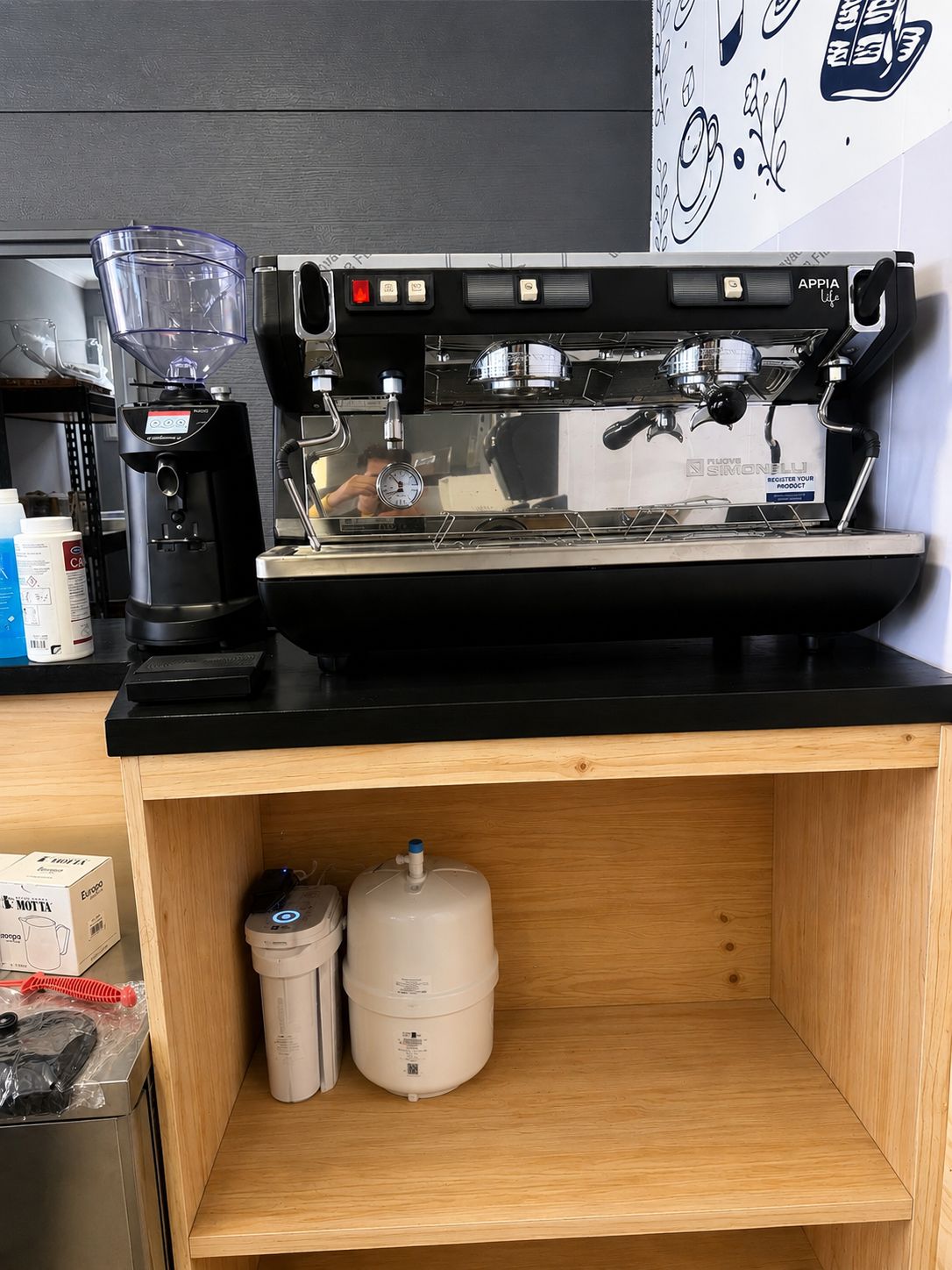 Osmosis instalado en una cafetería